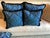 Black Custom Atelier Versace Blue Pillows - Set of 4 For Sale - Image 8 of 13