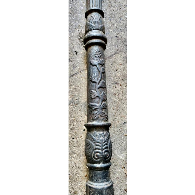 Metal Victorian Copper Iron Lamp Post For Sale - Image 7 of 8