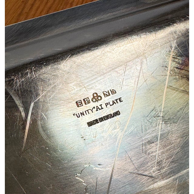 Silver Vintage Elgin Unity Silverplate Serving Tray For Sale - Image 8 of 8