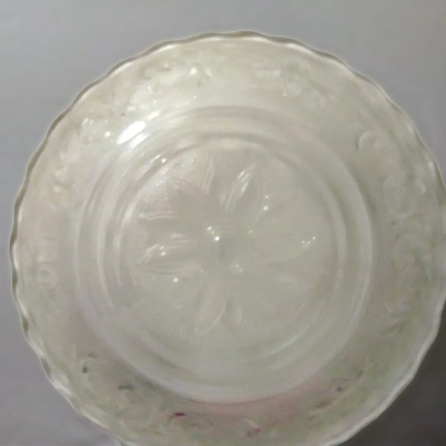 Transparent Vintage Sandwich Glass Clear Bowls- Set of 4 For Sale - Image 8 of 10