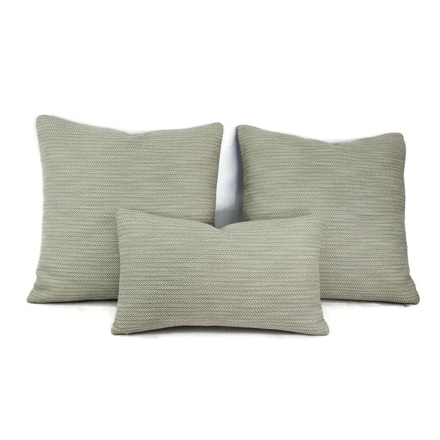 Contemporary Perennials Nit Witty in Nickel Indoor/Outdoor Pillow Cover For Sale - Image 4 of 7