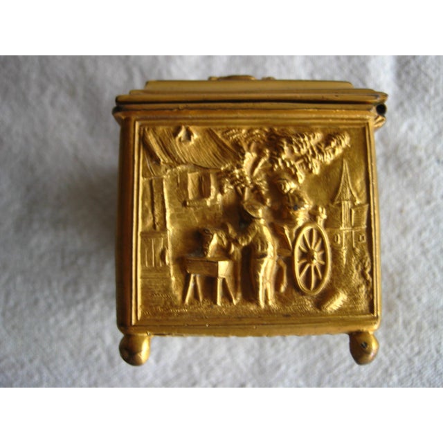 Late 19th Century Gilded Metal Jewelry Box For Sale - Image 6 of 10