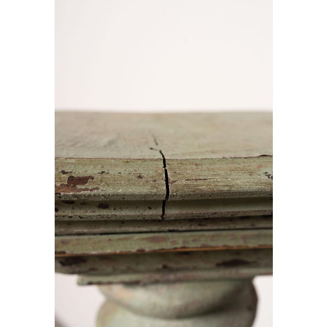 Green Antique French Barley Twist Display Pedestal For Sale - Image 8 of 13