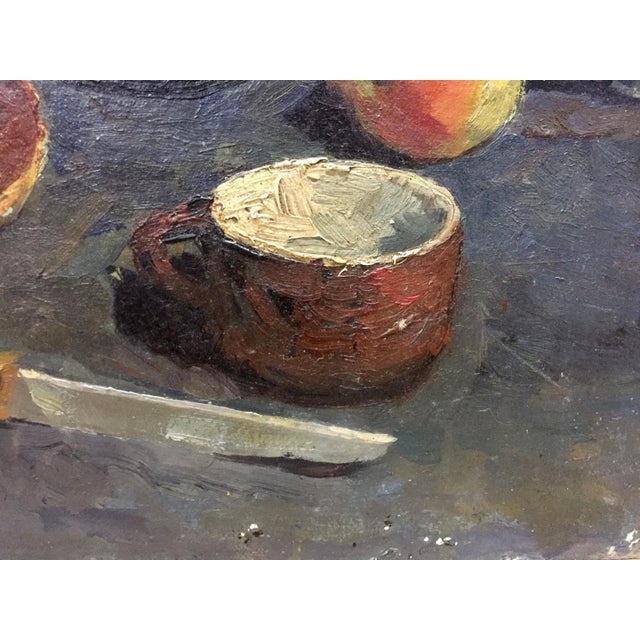 1980s Oil Painting Still Life With Bagels Khorov Alexander For Sale - Image 4 of 11