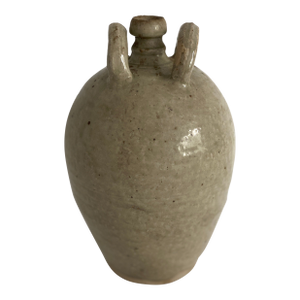 Antique French Earthenware Flagon Pot