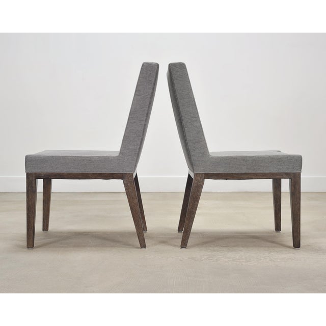 Set of Eight Bernhardt "Linea" Cerused Ash Dining Chairs For Sale - Image 9 of 18