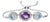 .925 Sterling Silver Oval Amethyst and Pear Blue Topaz with Diamond Accent Lariat 4”-10” Adjustable Bolo Bracelet (H-I Color, SI1-SI2 Clarity) For Sale