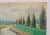 Mid-Century Modern 50s Mid-Century Swedish Folk Art Original Oil Pastel Painting, Canal With a Rowboat and Greenery For Sale - Image 3 of 18