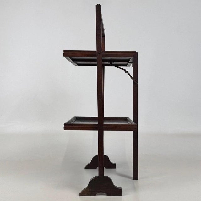 Early 20th Century Antique Edwardian Oak Folding Tray Stand, 1910 For Sale - Image 5 of 16