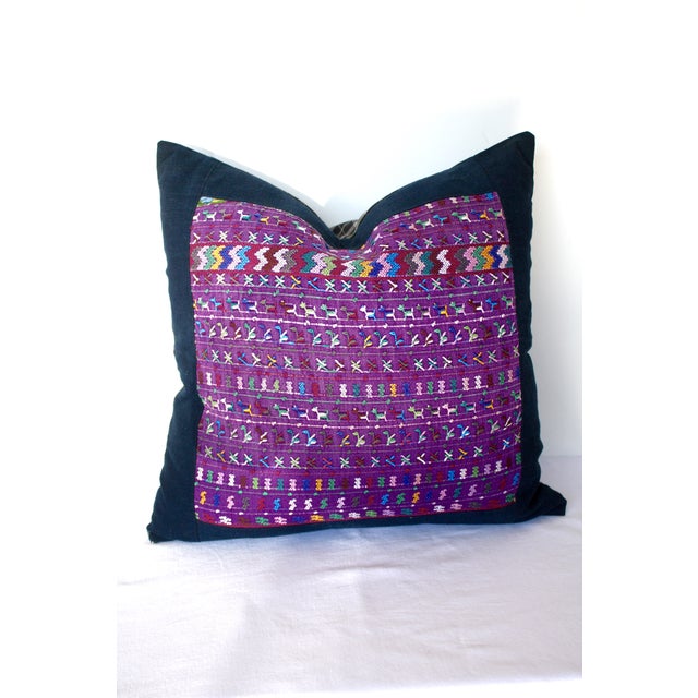 Purple Boho Chic Guatemalan Textile Pillow Cover Chairish