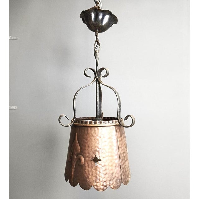 Brutalist Copper Pendant Light, 1970s For Sale - Image 6 of 11
