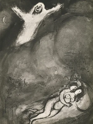 Original 1950 Lithograph "Le Revenant" From "Contes De Boccace" by Marc Chagall
