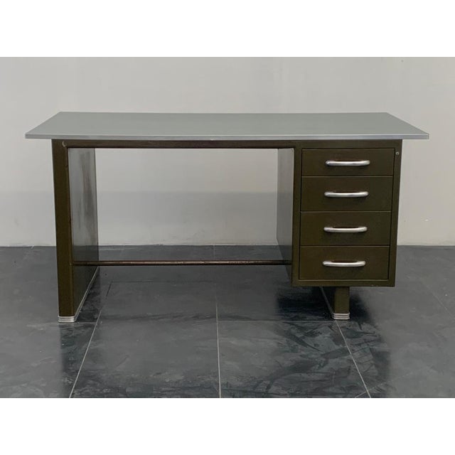 Aluminium Desk with Laminate Top from Carlotti, 1950s For Sale - Image 11 of 11