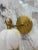 Not Yet Made - Made To Order Brass Alabaster Flower Wall Sconces, Brass Ruffle Alabaster Flower Shade, Wall Sconce Marble Wall Light Pair of 2 For Sale - Image 5 of 11