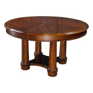 Ethan Allen American Empire Matchbook Cherry Extendable Neoclassic Dining Table For Sale