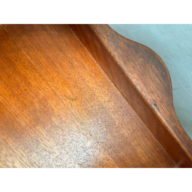 Brown Rare Vintage 1950’s Florence Knoll Architectural Letter Tray of Molded Walnut Plywood For Sale - Image 8 of 12
