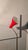 Brass Reading Lamp with Red Cone and Handle, 1950s For Sale - Image 15 of 17