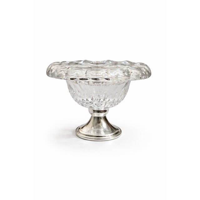 Silver Mid-Century Modern Crystal and Silver Centrepiece by C.J. Stok, 1950 For Sale - Image 8 of 8