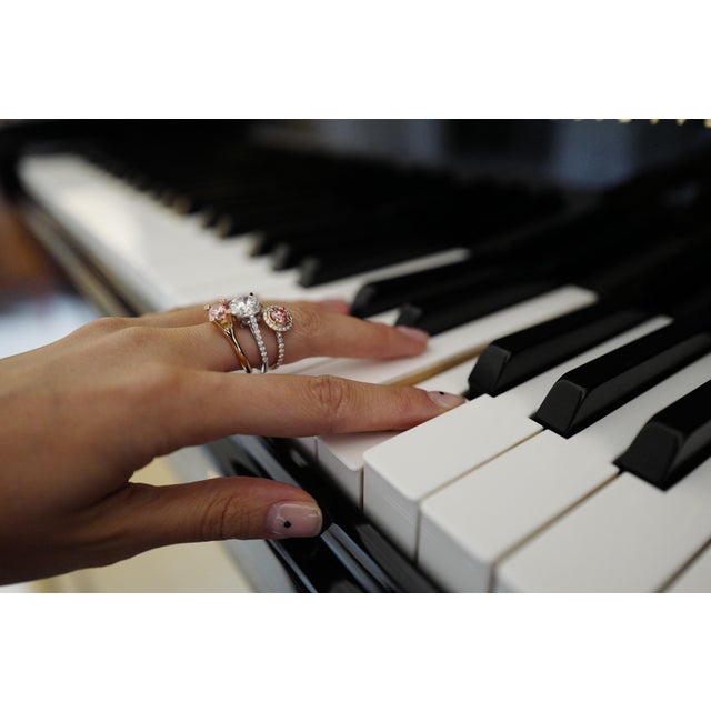 Bochic "Orient" Red Ruby & Multi Sapphire Cocktail Ring Set 18K Gold & Silver For Sale - Image 14 of 18