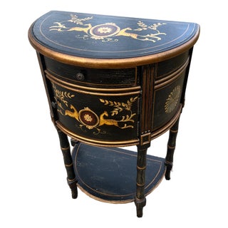 Entryway Table Chinoiserie Imperial Black Lacquer Gold Decorations For Sale