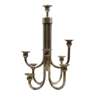 1960s Silver Plated Bauhaus Style Candlestick For Sale