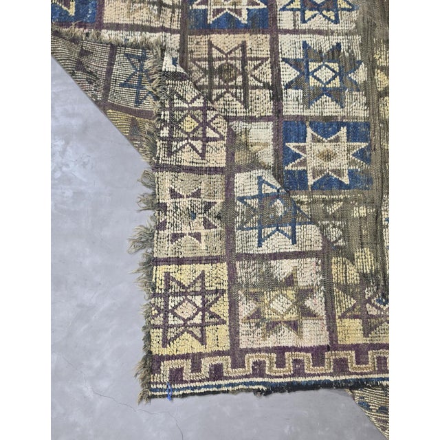 Ivory Geometric Tribal Moroccan Rug - 6.4 X 5.4 Ft For Sale - Image 8 of 8