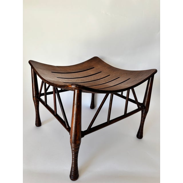 Egyptian Revival Thebes Stool, Liberty & Co Attributed Circa 1920s For Sale - Image 12 of 18