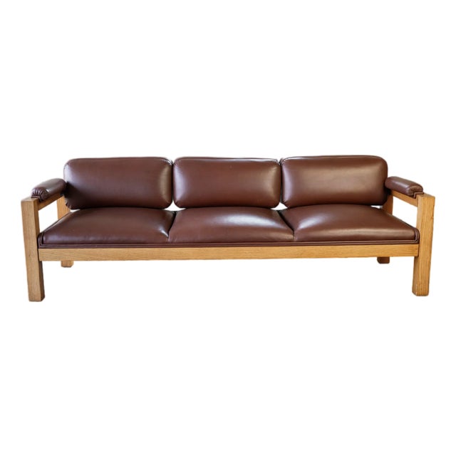 Vintage Oak Sofa Attributed to Warren Platner for CI Designs For Sale