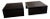 Set of Two Custom Square Black Lacquer Tables For Sale