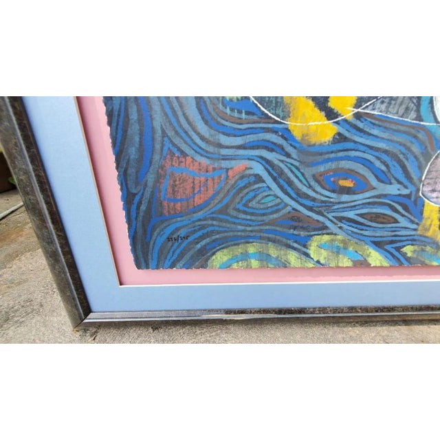 1980s Yamin Young, Serigraph Signed & Numbered "Birth of a Mermaid" 226/275 Framed 1980s For Sale - Image 5 of 13