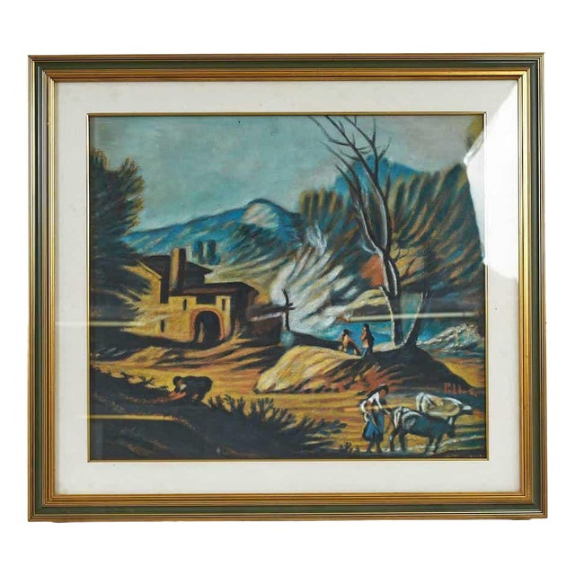 G. Poli, Landscape, 2000s, Oil on Panel For Sale