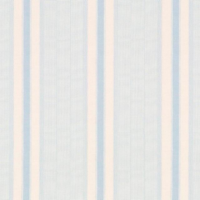 Schumacher X A Rum Fellow Ipala Stripe Wallpaper In Sky For Sale