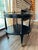 Wood Large Hickory Chair Atelier Collection Oval Bar Cart With Brass Gallery Rail & Antiqued Mirror Top For Sale - Image 7 of 8