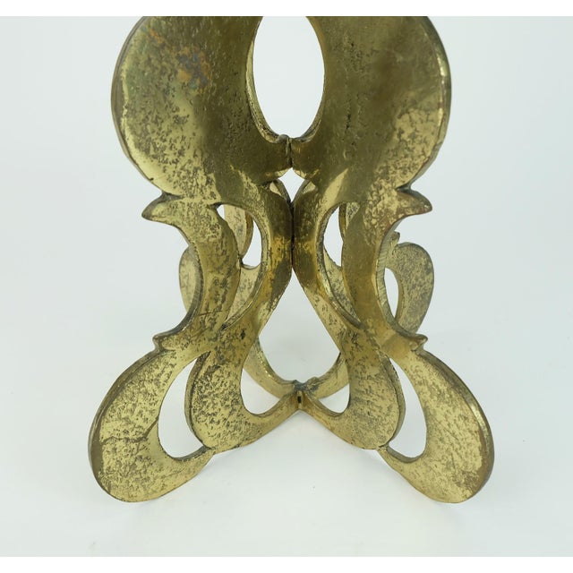 Fantastic 1960s candleholder for one big candle with a max. diameter of 4.33" (11 cm). Made of brass. A perfect addition...