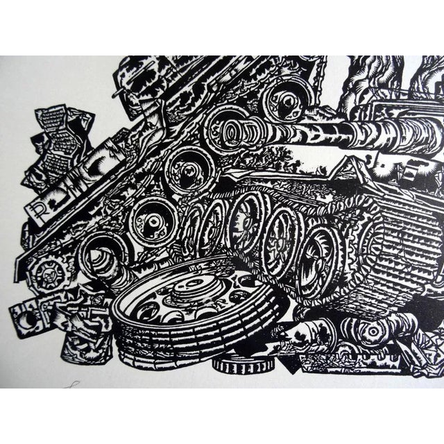 Dainis Rozkalns, Fracture, 1984, Linocut For Sale - Image 6 of 7