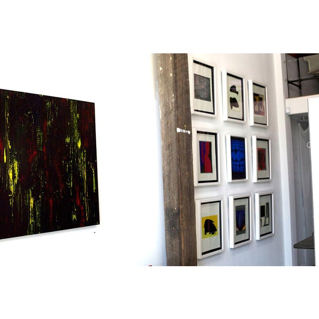 Blue Victor Vasarely Limited Edition Original Lithograph W/Custom Frame For Sale - Image 8 of 11