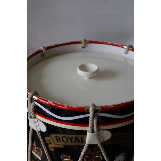 Vintage English Royal Marines Eiir Regimental Drum Ice Bucket For Sale - Image 16 of 18