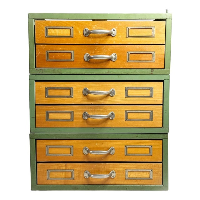 Brown Vintage Tool or Apothecary Cabinet, GDR, 1970s For Sale - Image 8 of 8