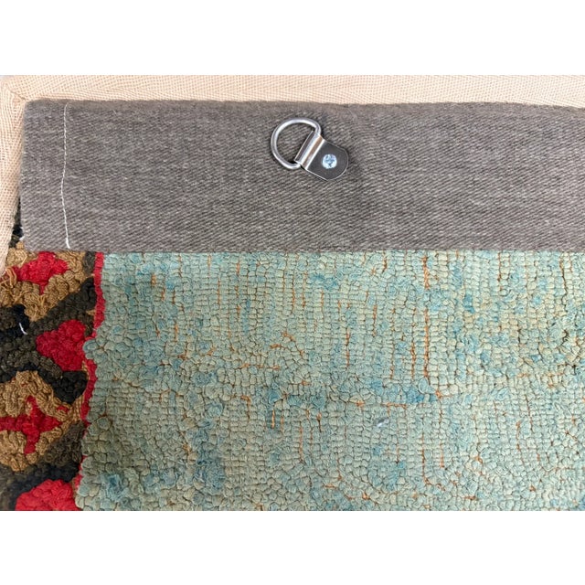 Yellow Mid 19th Century Pictorial Hooked Rug ("Cape House"), AmericanRrom the Collection of the Kennedy Family and Originally Bought at Auction For Sale - Image 8 of 9