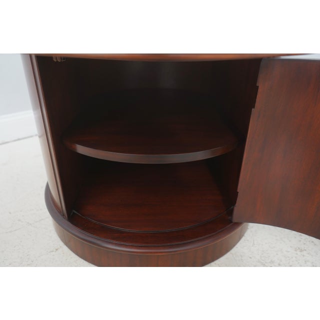 Henkel Harris Henkel Harris Flame Mahogany Round Drum Side Table For Sale - Image 4 of 18