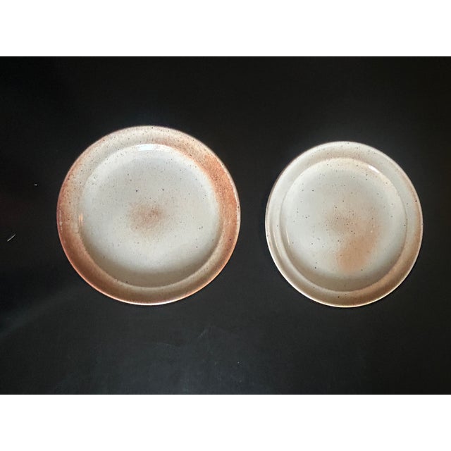 Beige Flat Plates from Grès Du Marais, 1970s, Set of 10 For Sale - Image 8 of 12