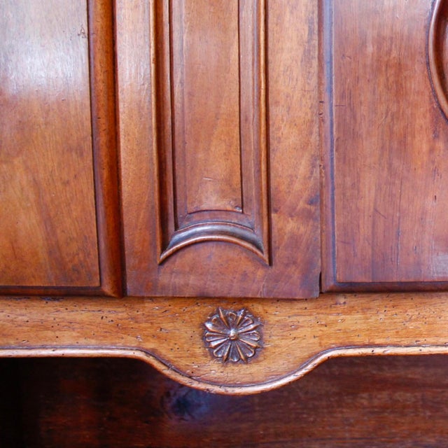 Wood French Provincial Walnut Buffet À Deux Corps, Early 19th Century For Sale - Image 7 of 16