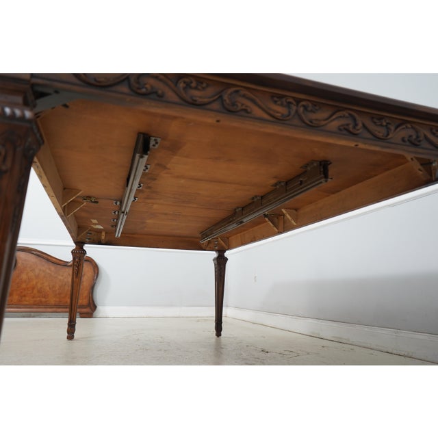 Henredon French Louis XVI Walnut Dining Room Table For Sale - Image 12 of 18