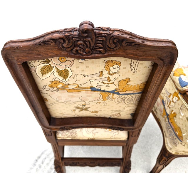 Interior Crafts Chicago French Provincial Carved Dining Chairs 1960s Set of 6 For Sale - Image 14 of 17