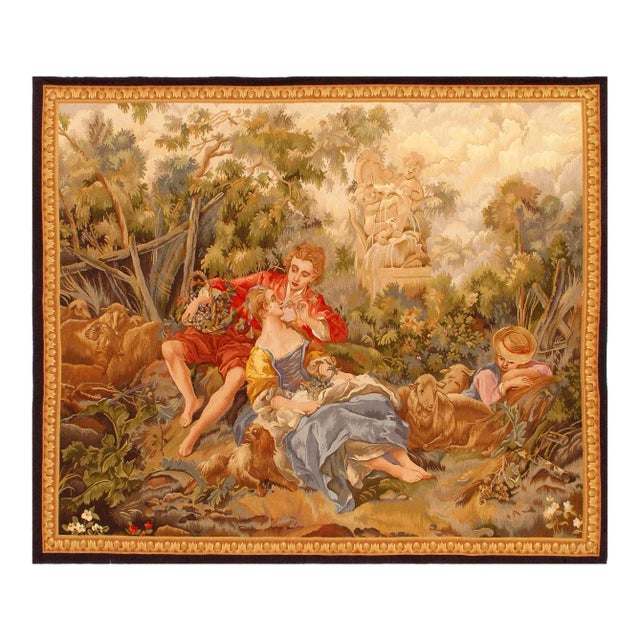 1900 - 1909 Antique Fine Hand Knotted Tapestry For Sale