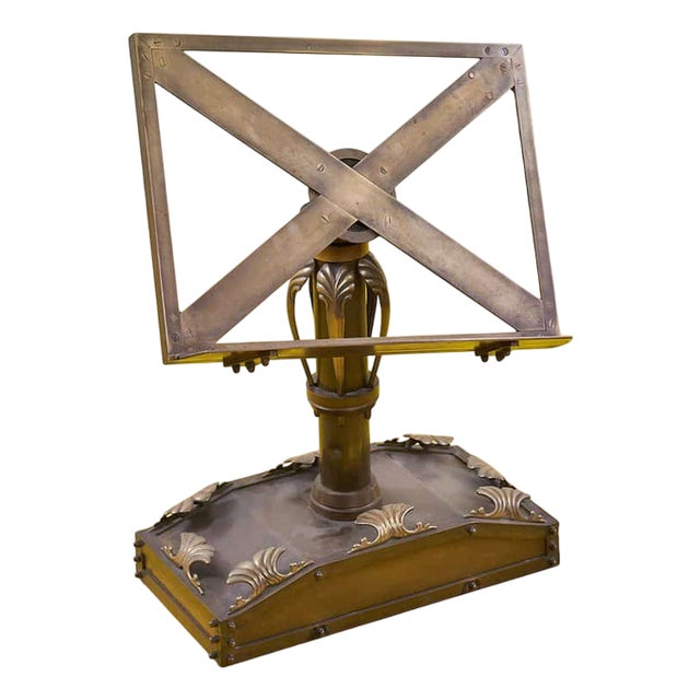 Vintage Metal Lectern in Bronze Casting For Sale