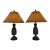 Pair of Vintage Bronze Pineapple Table Lamp in the Style of Maitland Smith For Sale