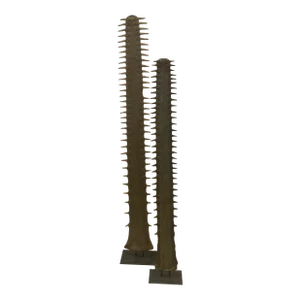 Set of 2 Faux Sawfish Bill Rostrums on Metal Stands, 1980s