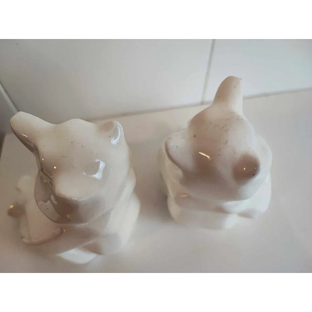 White Art Deco Porcelain Teddy Bear, 1920s For Sale - Image 8 of 9