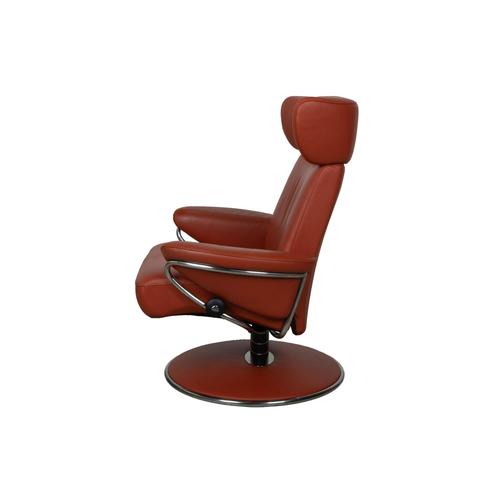Large Jazz Recliner in Red Leather from Stressless For Sale - Image 15 of 17